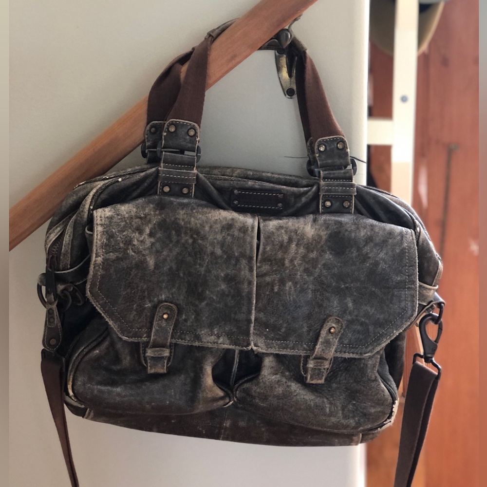 Leather Patina Andrew Marc New York Laptop Bag